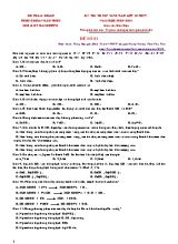 Đề thi tuyển sinh vào Lớp 10 THPT môn Hóa học - Đề số 1 - Năm học 2020-2021 - Sở GD và ĐT Hải Dương (Có đáp án)